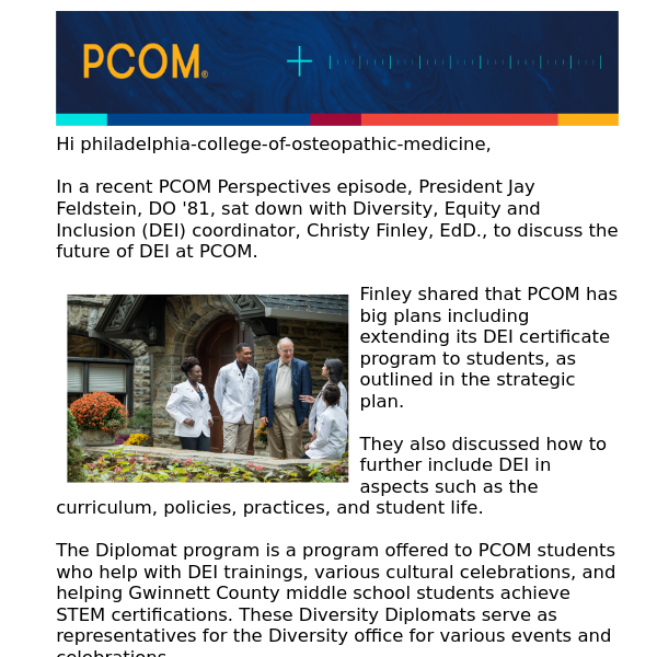 PCOM shares perspectives on diversity work