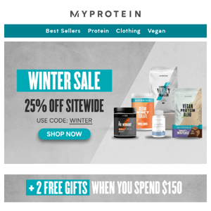 Fuel your workouts with 25% off + 2 free gifts💪