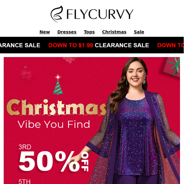 🎁.FlyCurvy.Christmas Cheer Sale: 50% OFF on Festive Favorites!