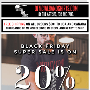 ⚡ Black Friday Super Sale Is ON 🤘 20% OFF Everything 