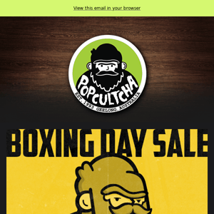 BOXING DAY SALE: 20% OFF IN STOCK ACTION FIGURES, STATUES & REPLICAS!
