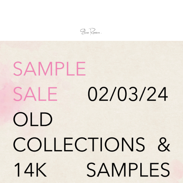 You’re invited: SAMPLE SALE 💌