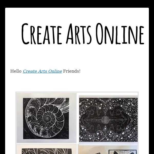FINAL DAYS FOR $14.00 OFF OUR LATEST COURSE! "LINOCUT PRINTS FOR BEGINNERS WITH YULIA HANANSEN"
