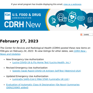 CDRH New - February 27, 2023