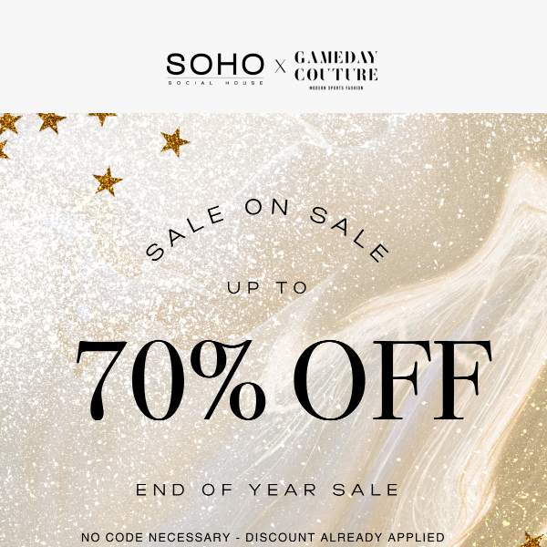 Your in! Our end of the year sale starts now..