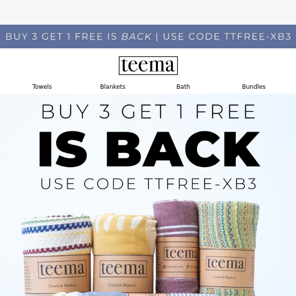 Buy 3 Get 1 Free Is Back 🎉🎉🎉🎉