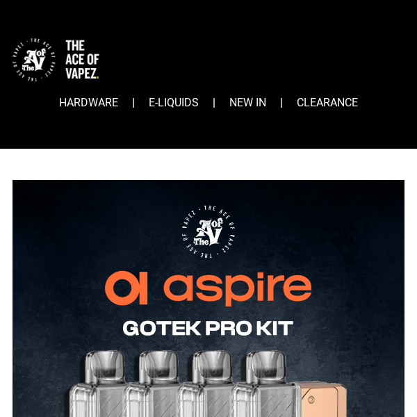 ASPIRE GOTEK PRO'S BACK IN STOCK! DOUBLE UP NIC SALTS + FREE BAR NONE SALTS
