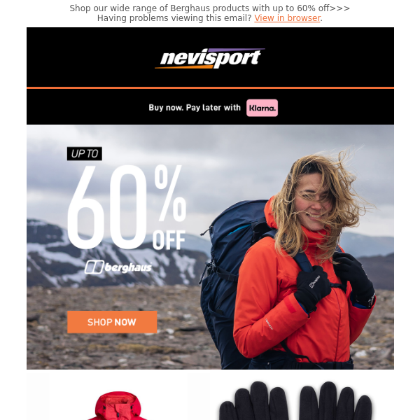 Up to 60% off Berghaus