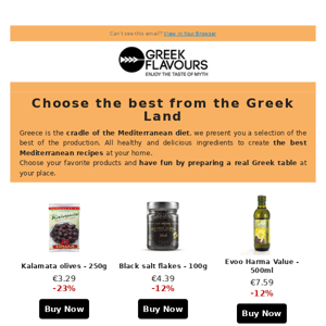 Discover the Greek delicatessen up to 30% OFF!