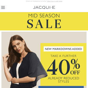 Take A Further 40% Off Sale Styles!