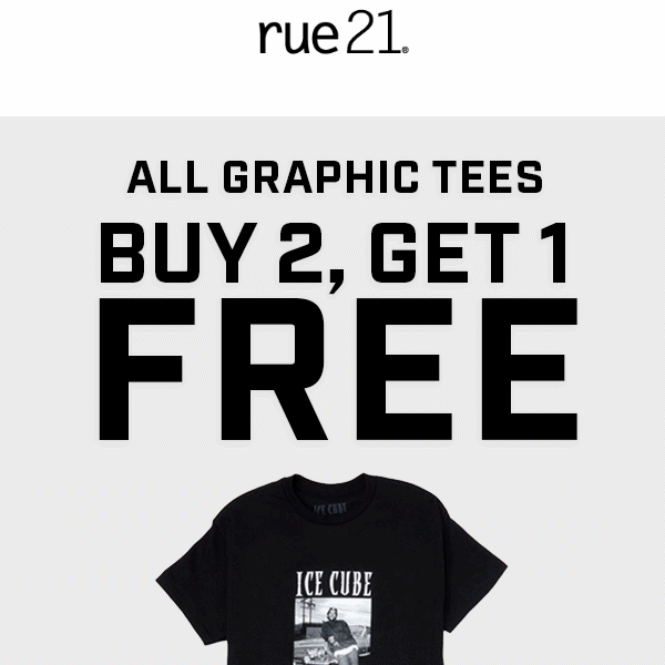 Rue21's, FREE graphic tee!