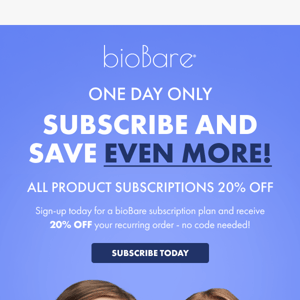 20% OFF All Subscription Plans