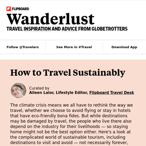 How to travel sustainably