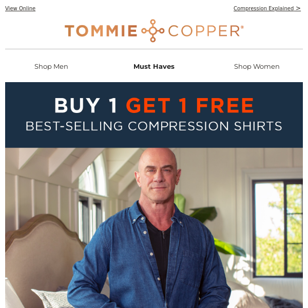 BOGO Free Best Selling Compression Shirts - Tommie Copper