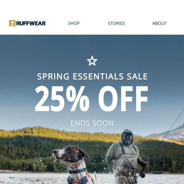 25% Off Spring Gear ENDS Sunday