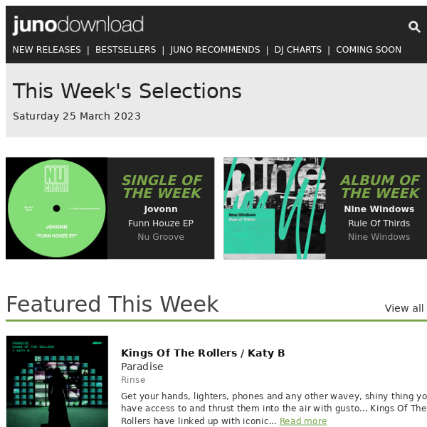 Music News This Week | Tracks from Jovonn, Kings Of The Rollers, Star B and more