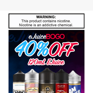 🔥40% OFF 120ml eJuice | ejuiceBOGO.com