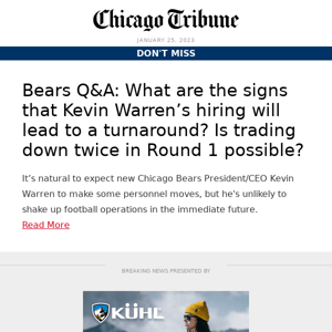 Chicago Bears Q&A with Brad Biggs