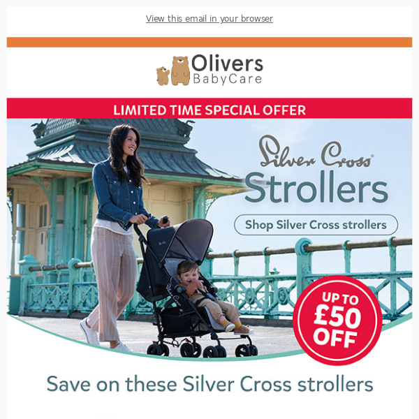 Save up to £50 on Silver Cross strollers