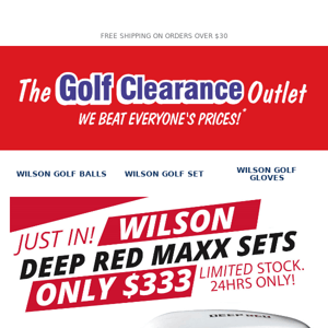 Limited Offer Wilson Irons Only $333! 24 Hours Only!