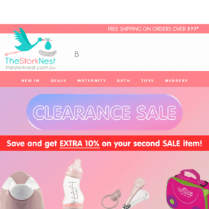 Take advantage of our clearance sale & enjoy an extra 10% OFF your second sale item! 😘