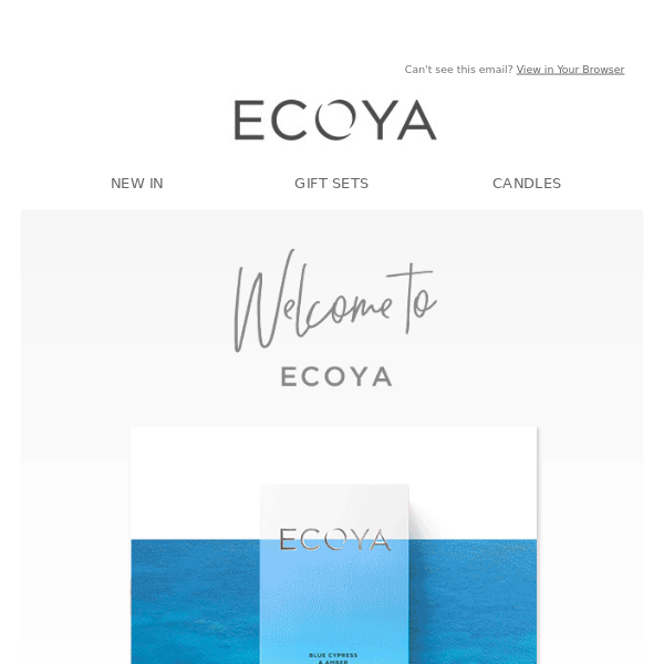 Welcome to ECOYA. Enjoy 15% Off Your First Purchase
