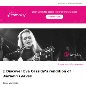 🎻 New sheet music: Eva Cassidy’s rendition of Autumn Leaves