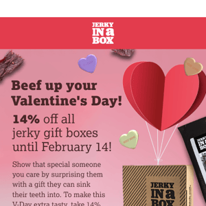 Love is in the air 💘 14% off jerky gift boxes!