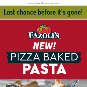 LAST CHANCE for Pizza Baked Pasta