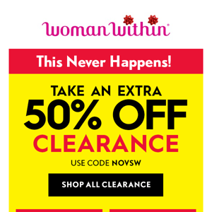 👉 This Never Happens! Extra 50% off Clearance 