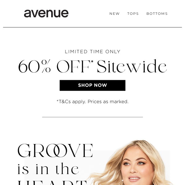 New Collection: Groove is In the Heart + 60% Off* Sitewide