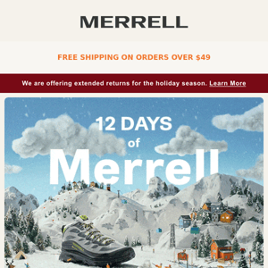 Get merry with Merrell favorites, now $59.99!