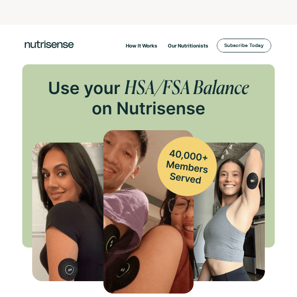 Use your HSA/FSA to cover Nutrisense costs