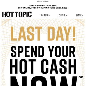 No more snoozin’ ⏰ Hot Cash ends today.