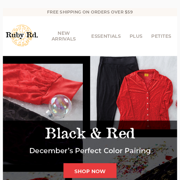 Black & Red: Dramatically Festive for the Holidays