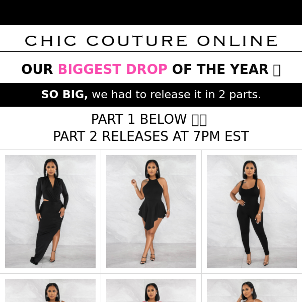 🎉 Chic Couture's Biggest Drop of the Year - Part 1! - Chic Couture Online