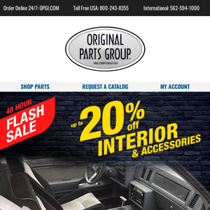 Final Hours to Save Up to 20% on Interior & Accessories