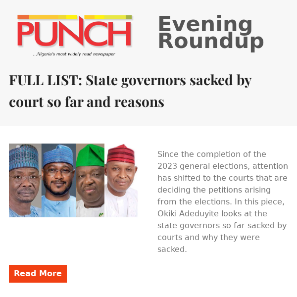 FULL LIST: State governors sacked by court so far and reasons