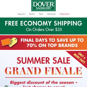 Biggest Discounts of the Season - Last Chance to Save