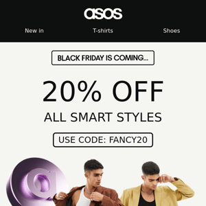 20% off all smart styles 👔