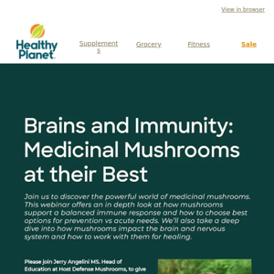 Watch Recorded Webinar 🍄  Brains and Immunity: Medicinal Mushrooms at their Best
