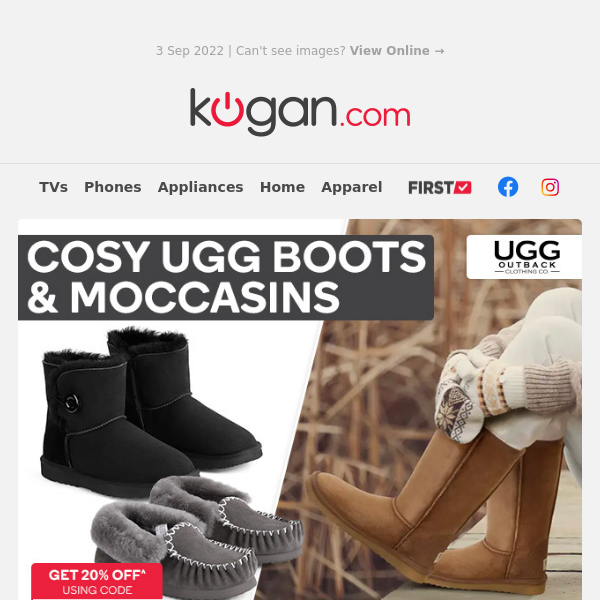 20% OFF Outback Ugg Boots & Moccasins^ - Hurry, Ends Monday!