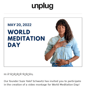 You're invited to celebrate World Meditation Day