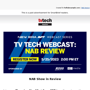 [May 25th Webinar] NAB Show in Review
