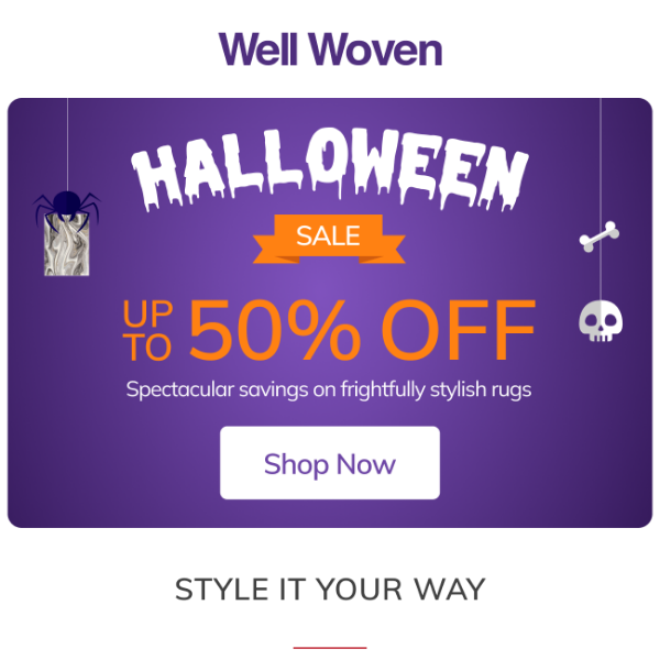 50% off 👻 Frightfully spectacular deals