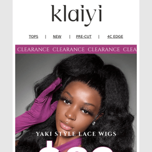 Markdowns! Yaki Style Lace Wigs ($82)