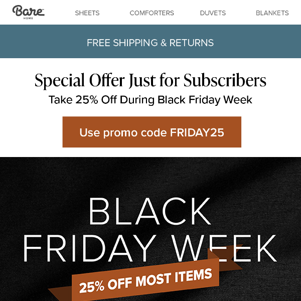 Subscriber Black Friday Exclusive - 25% Off