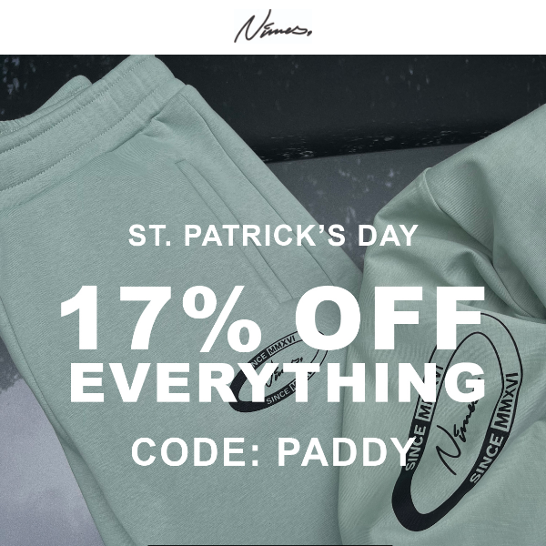 17% Off For St. Patrick's Day  🍀