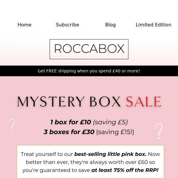 £10 Mystery boxes 🎁