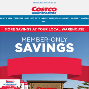More savings at your local warehouse